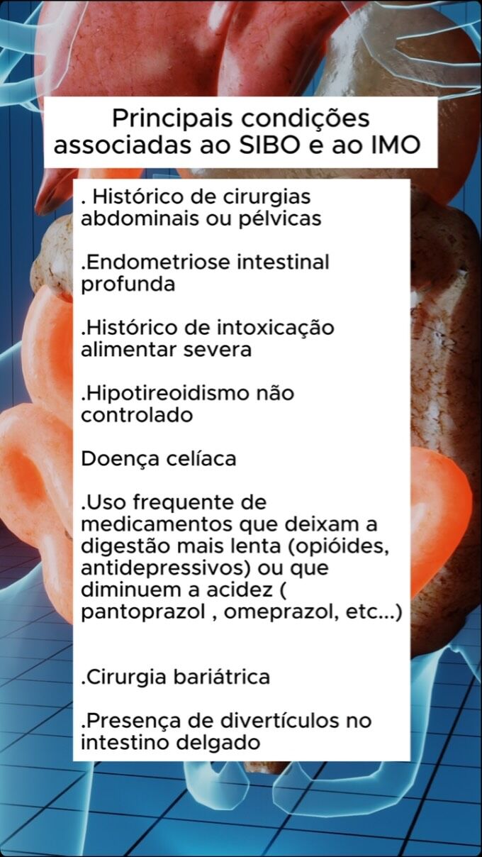 Publicação de Dra. Fabíola sobre condições associadas ao SIBO e IMO